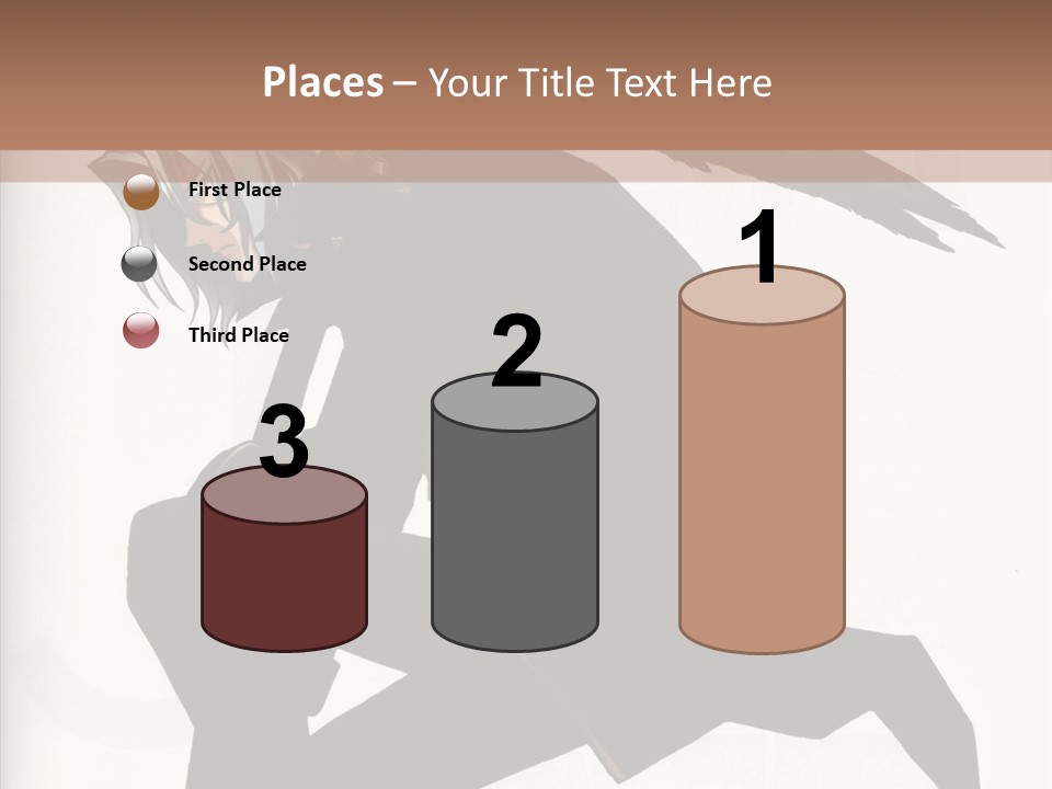 A Woman With A Bird On Her Shoulder PowerPoint Template