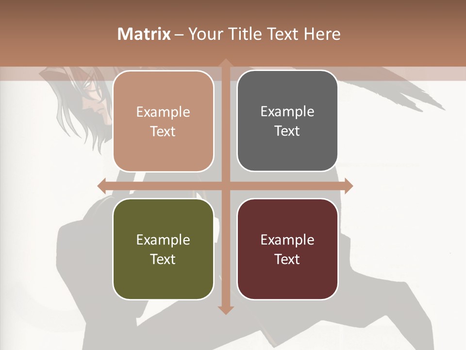 A Woman With A Bird On Her Shoulder PowerPoint Template