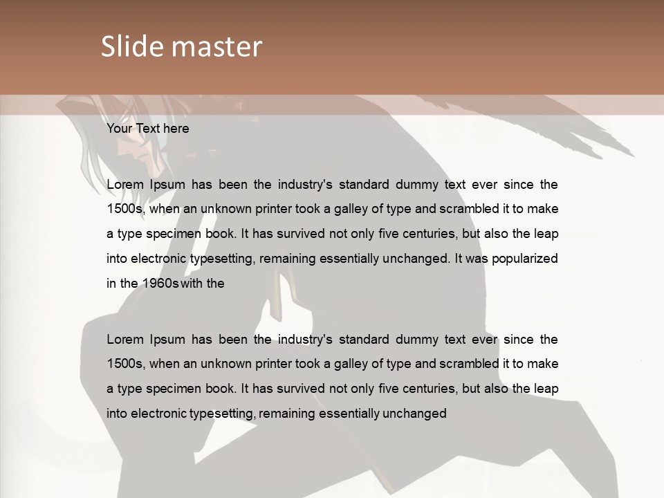 A Woman With A Bird On Her Shoulder PowerPoint Template