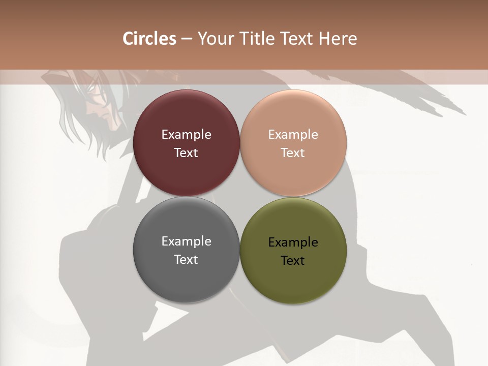 A Woman With A Bird On Her Shoulder PowerPoint Template