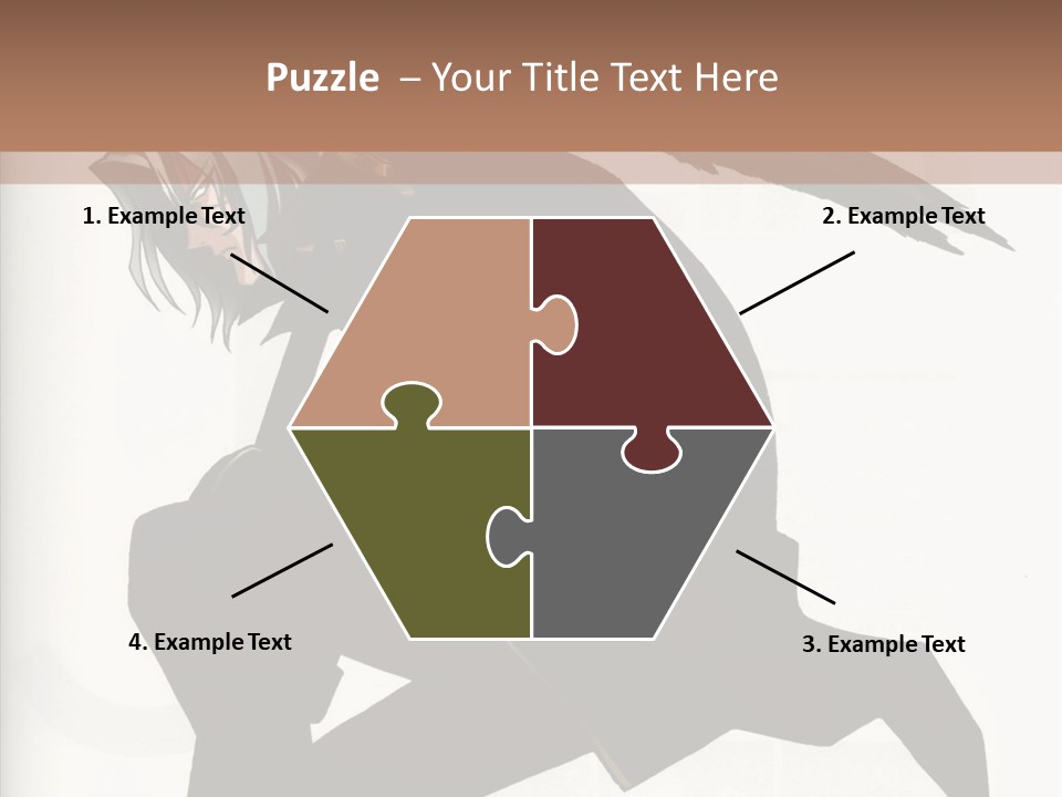 A Woman With A Bird On Her Shoulder PowerPoint Template