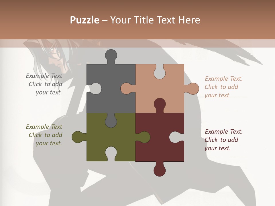 A Woman With A Bird On Her Shoulder PowerPoint Template