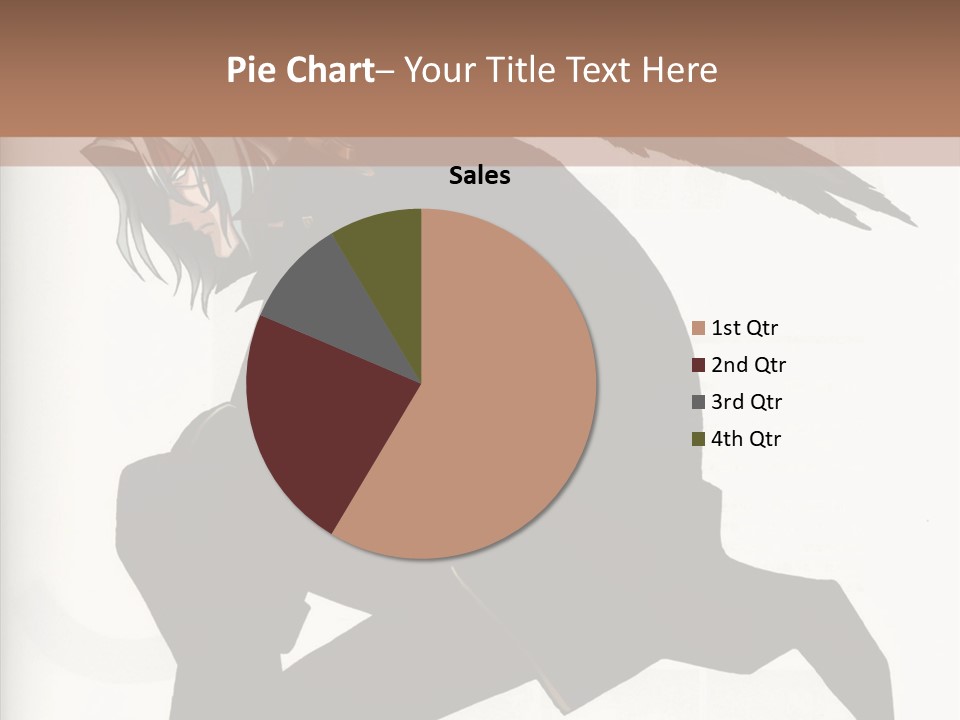 A Woman With A Bird On Her Shoulder PowerPoint Template