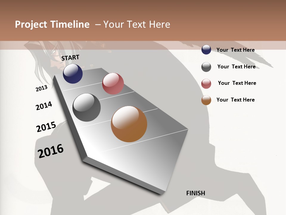 A Woman With A Bird On Her Shoulder PowerPoint Template
