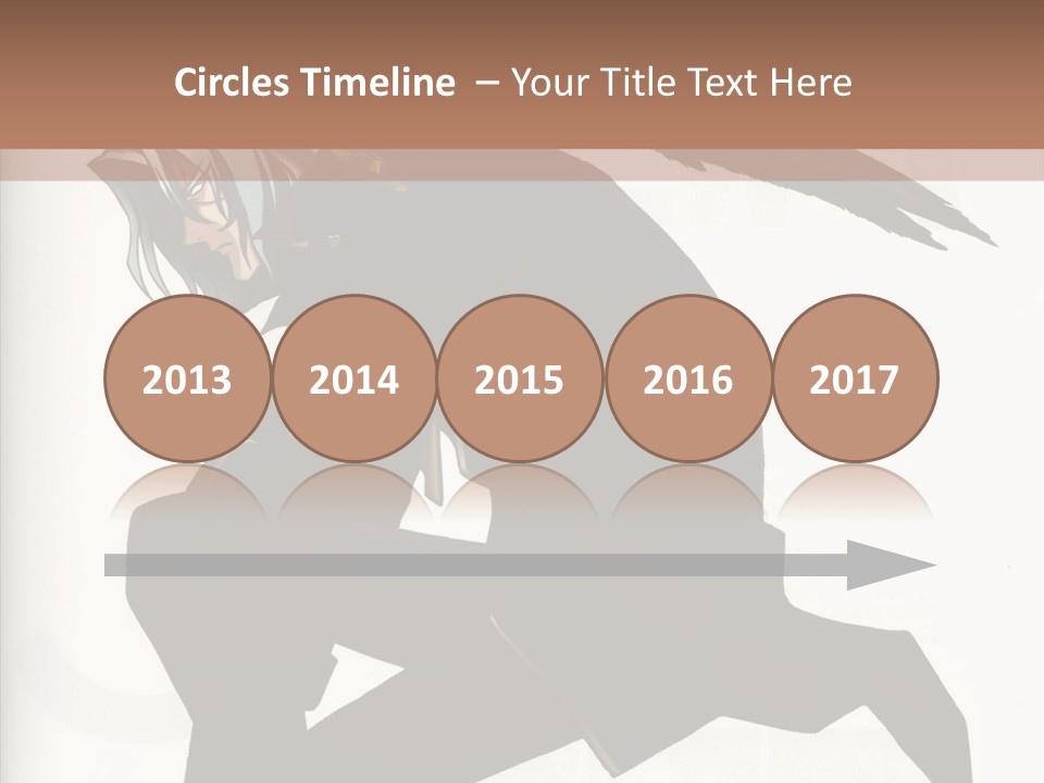 A Woman With A Bird On Her Shoulder PowerPoint Template