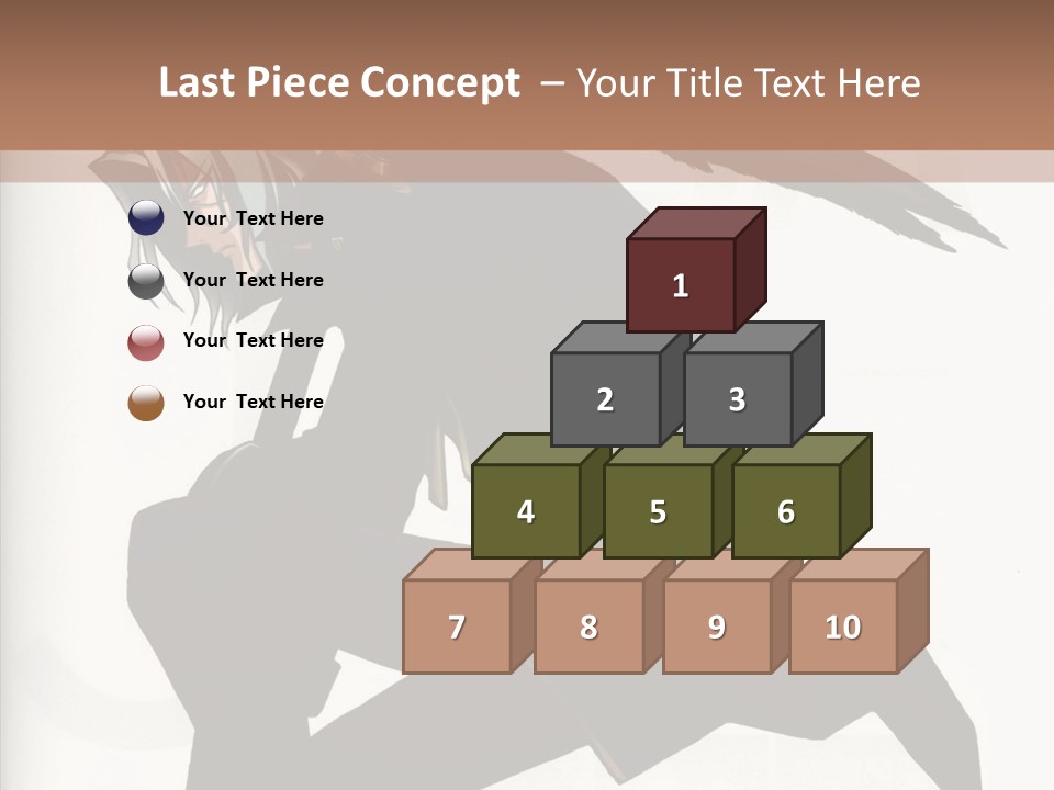 A Woman With A Bird On Her Shoulder PowerPoint Template