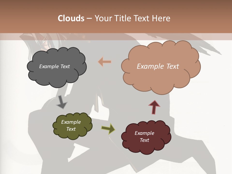 A Woman With A Bird On Her Shoulder PowerPoint Template