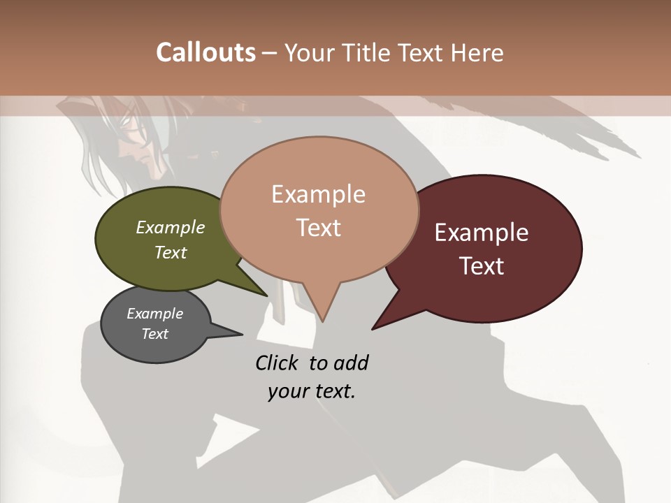 A Woman With A Bird On Her Shoulder PowerPoint Template