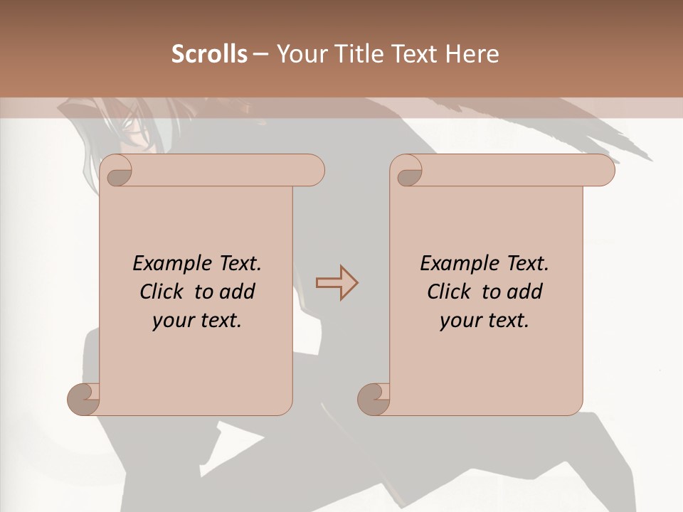 A Woman With A Bird On Her Shoulder PowerPoint Template
