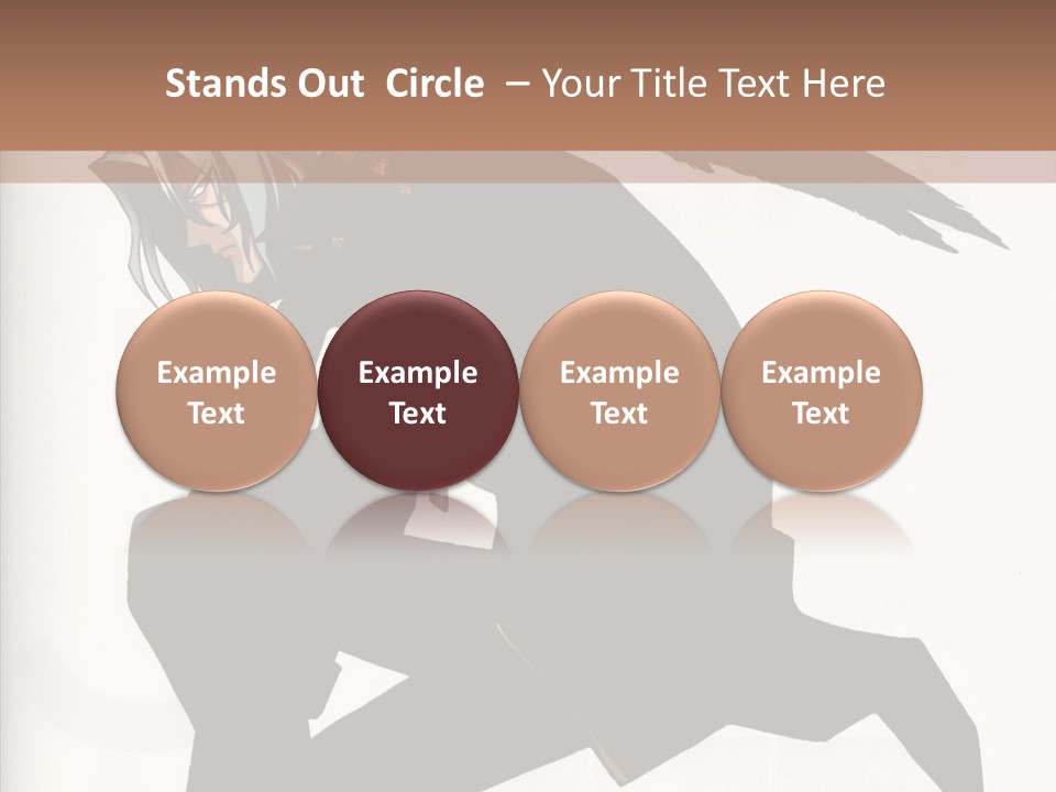 A Woman With A Bird On Her Shoulder PowerPoint Template