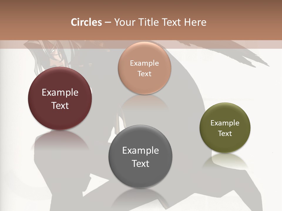 A Woman With A Bird On Her Shoulder PowerPoint Template