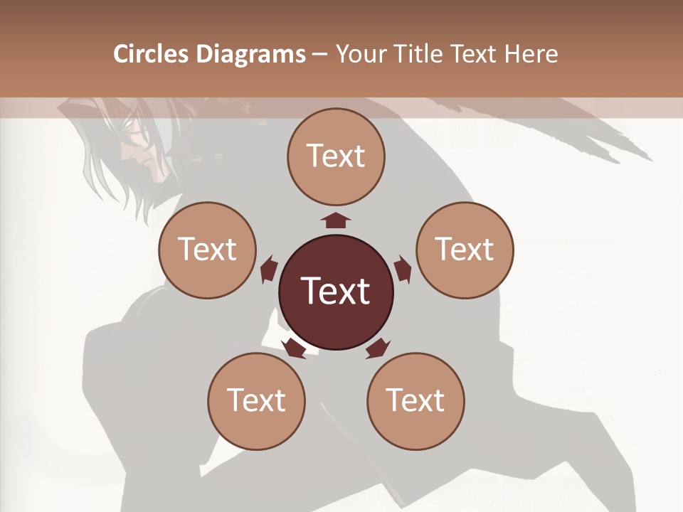 A Woman With A Bird On Her Shoulder PowerPoint Template