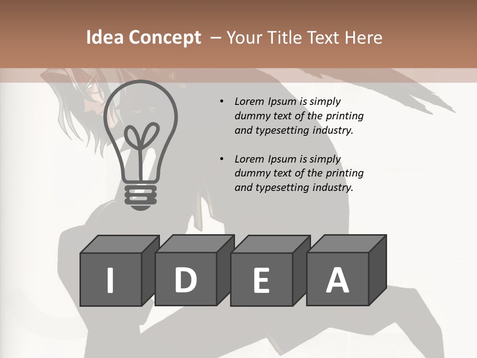 A Woman With A Bird On Her Shoulder PowerPoint Template