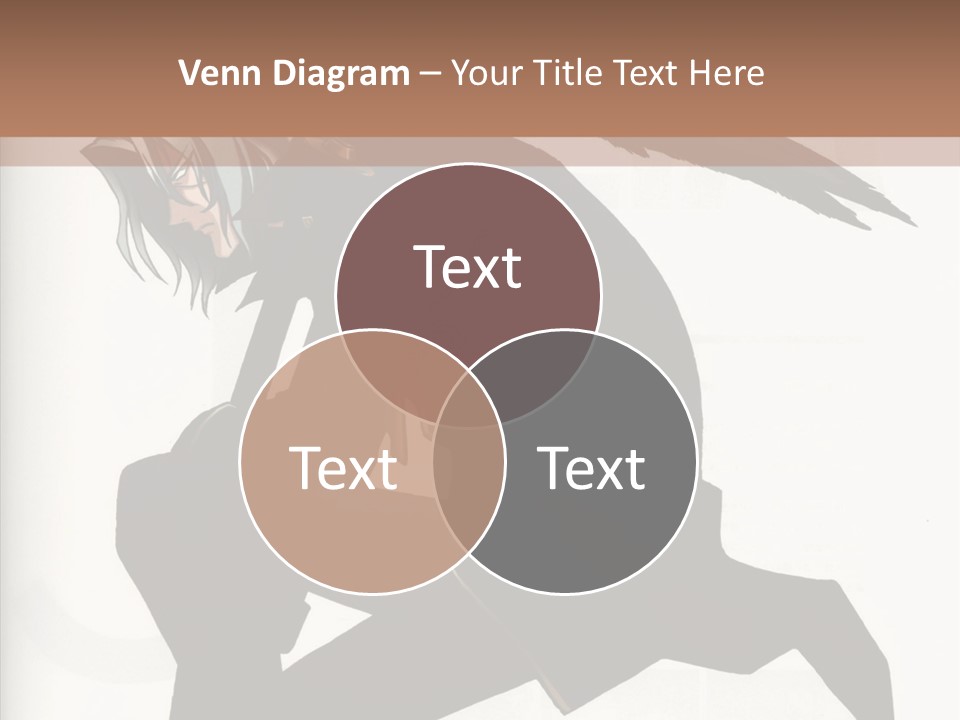 A Woman With A Bird On Her Shoulder PowerPoint Template