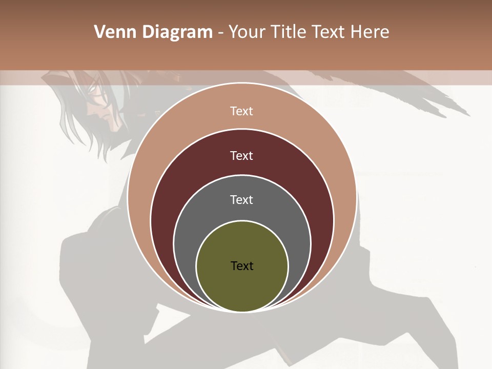 A Woman With A Bird On Her Shoulder PowerPoint Template