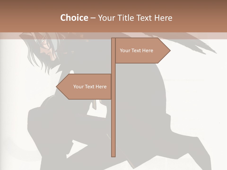 A Woman With A Bird On Her Shoulder PowerPoint Template