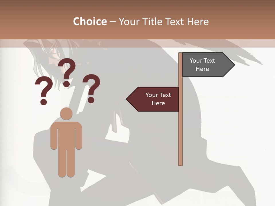 A Woman With A Bird On Her Shoulder PowerPoint Template