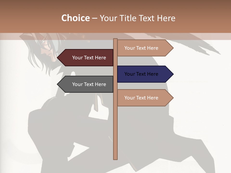 A Woman With A Bird On Her Shoulder PowerPoint Template