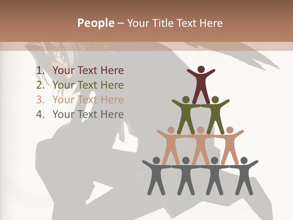 A Woman With A Bird On Her Shoulder PowerPoint Template