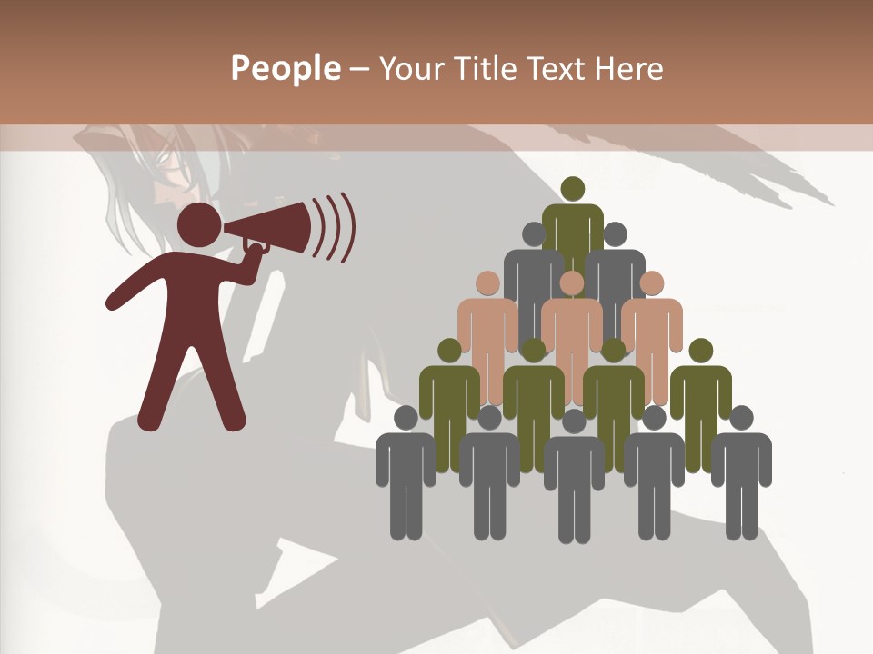 A Woman With A Bird On Her Shoulder PowerPoint Template