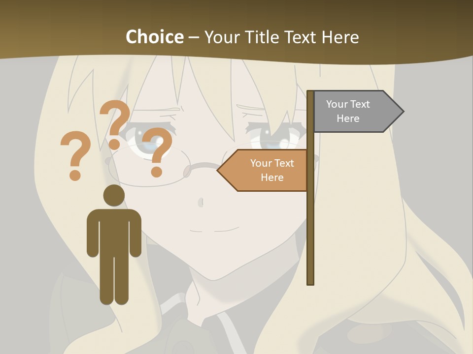 A Woman With Blonde Hair Wearing Glasses And A Hat PowerPoint Template