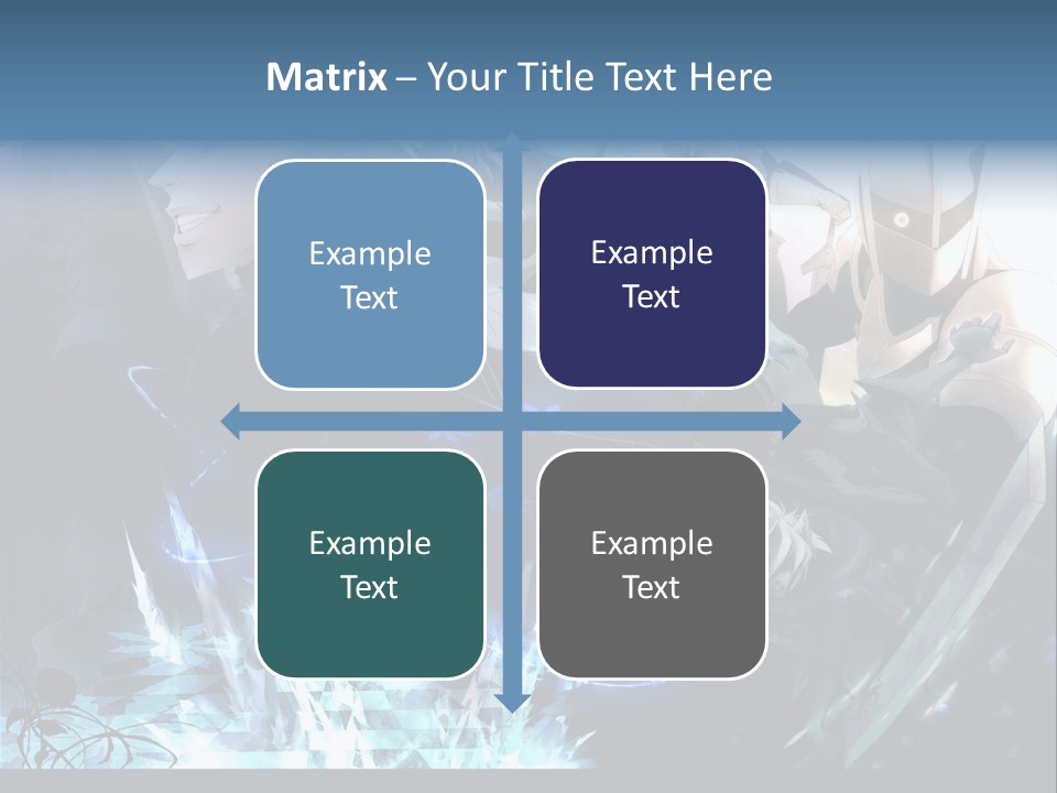 A Group Of Anime Characters With The Words Name Of Presentation PowerPoint Template