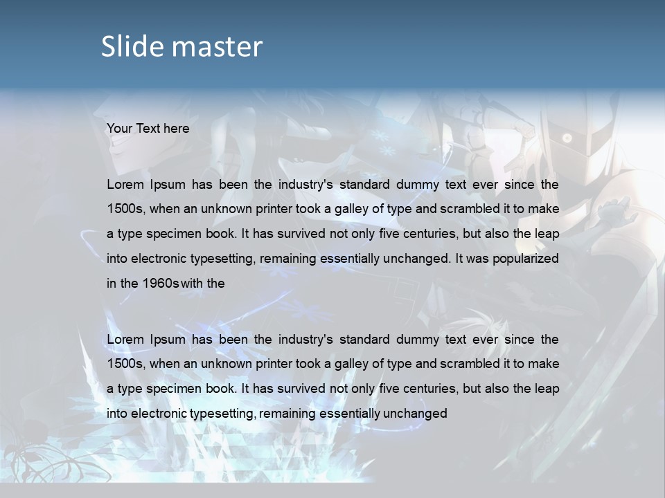 A Group Of Anime Characters With The Words Name Of Presentation PowerPoint Template