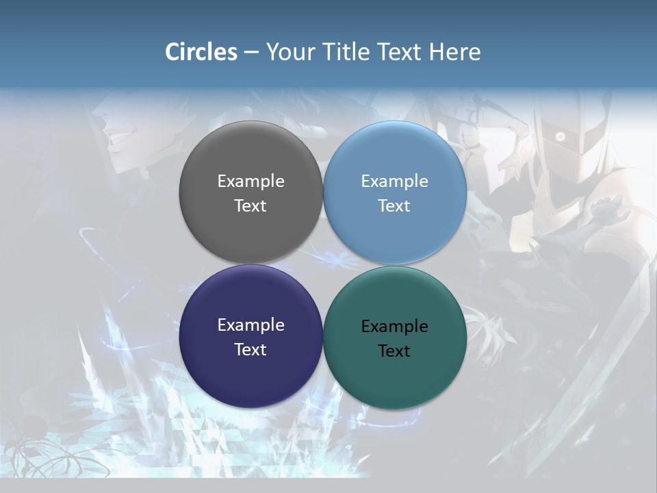 A Group Of Anime Characters With The Words Name Of Presentation PowerPoint Template