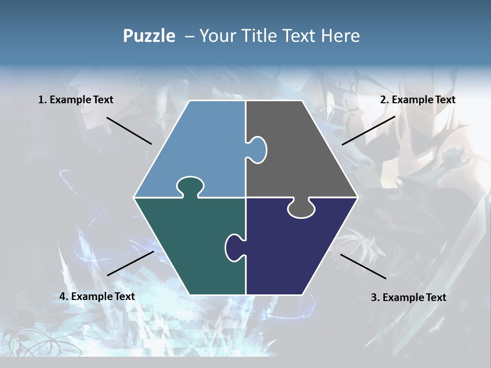 A Group Of Anime Characters With The Words Name Of Presentation PowerPoint Template