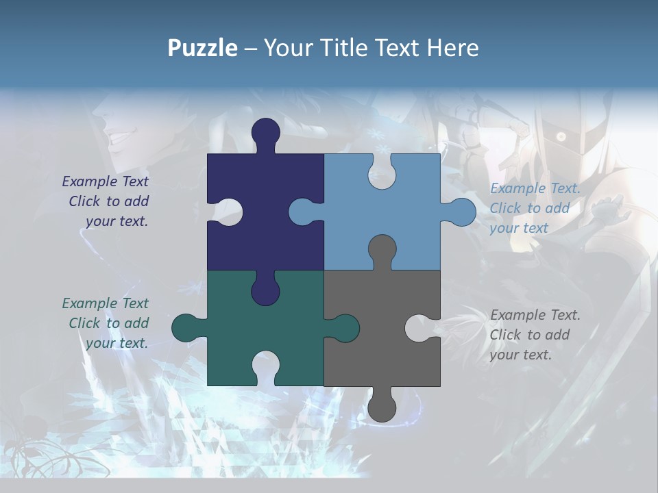 A Group Of Anime Characters With The Words Name Of Presentation PowerPoint Template