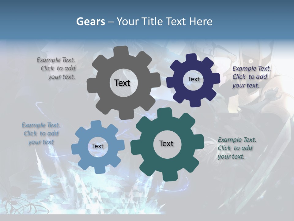 A Group Of Anime Characters With The Words Name Of Presentation PowerPoint Template