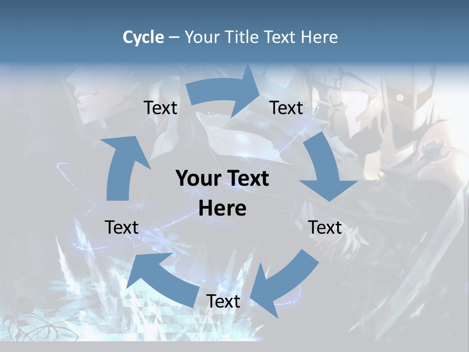 A Group Of Anime Characters With The Words Name Of Presentation PowerPoint Template