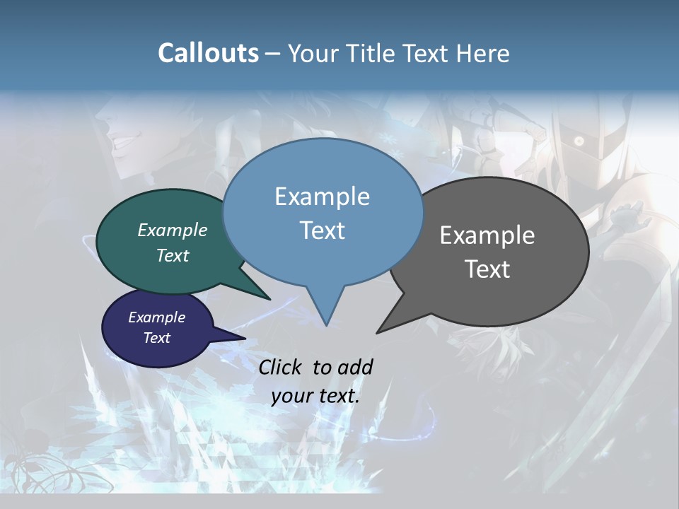 A Group Of Anime Characters With The Words Name Of Presentation PowerPoint Template