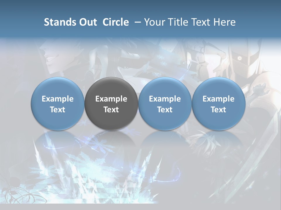 A Group Of Anime Characters With The Words Name Of Presentation PowerPoint Template