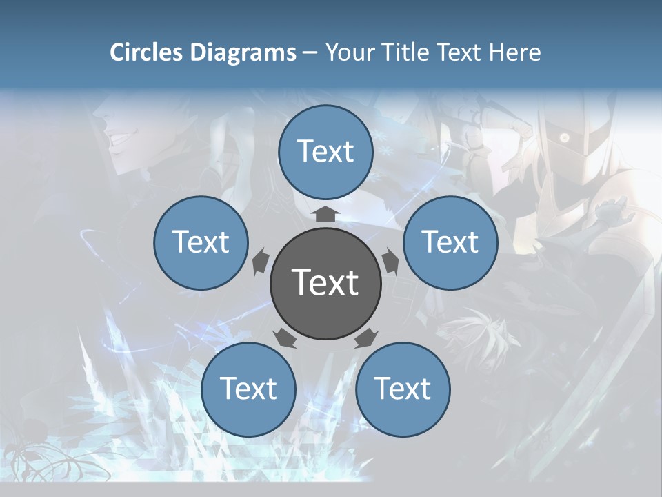 A Group Of Anime Characters With The Words Name Of Presentation PowerPoint Template