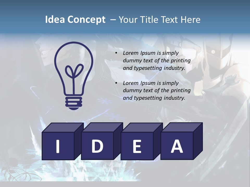 A Group Of Anime Characters With The Words Name Of Presentation PowerPoint Template