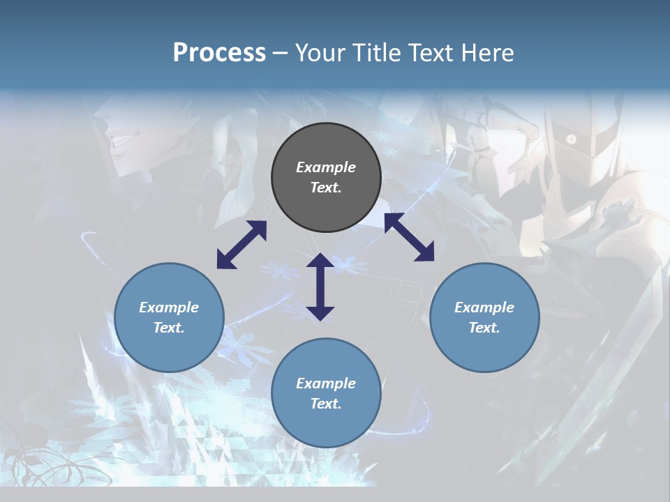 A Group Of Anime Characters With The Words Name Of Presentation PowerPoint Template
