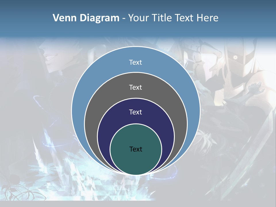 A Group Of Anime Characters With The Words Name Of Presentation PowerPoint Template