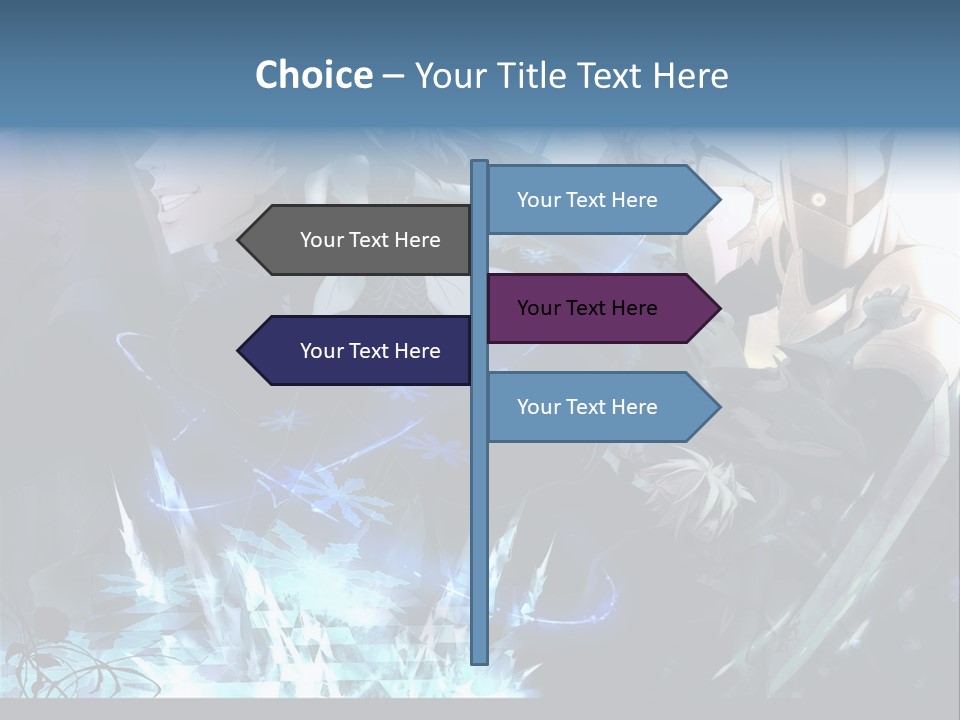 A Group Of Anime Characters With The Words Name Of Presentation PowerPoint Template