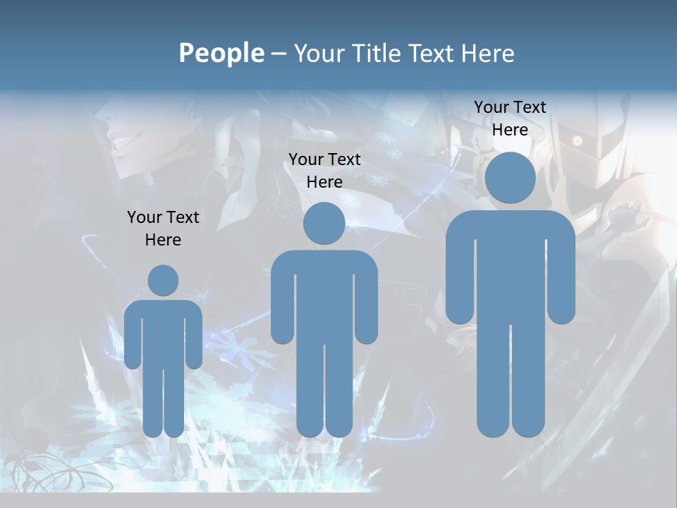 A Group Of Anime Characters With The Words Name Of Presentation PowerPoint Template