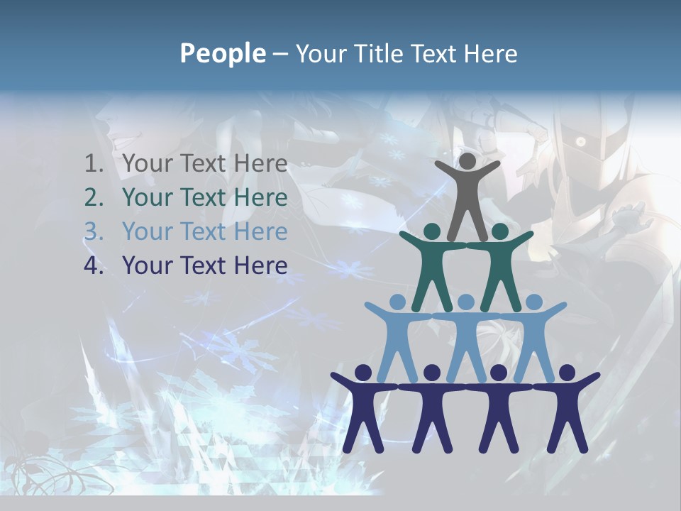 A Group Of Anime Characters With The Words Name Of Presentation PowerPoint Template