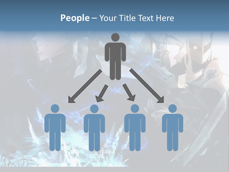 A Group Of Anime Characters With The Words Name Of Presentation PowerPoint Template