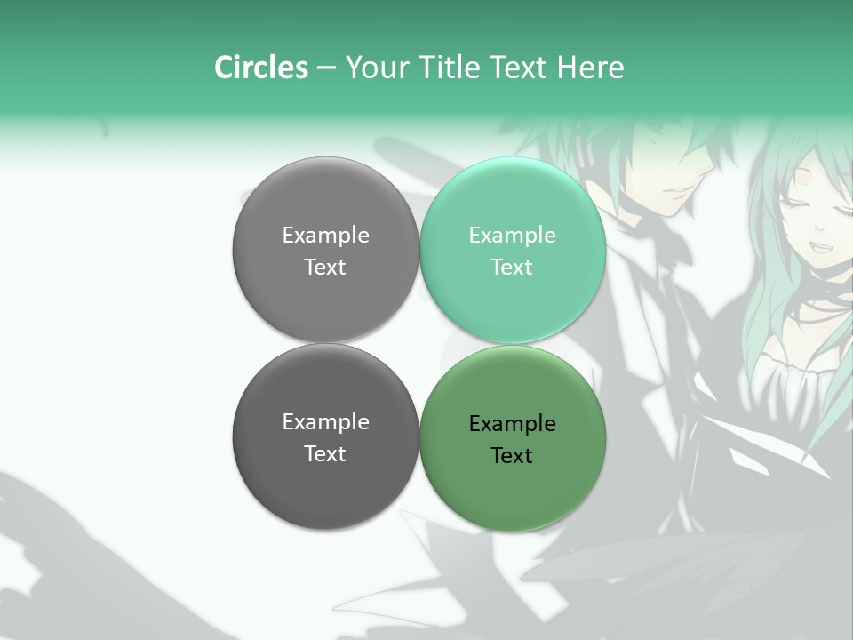 A Couple Of Anime Characters Standing Next To Each Other PowerPoint Template