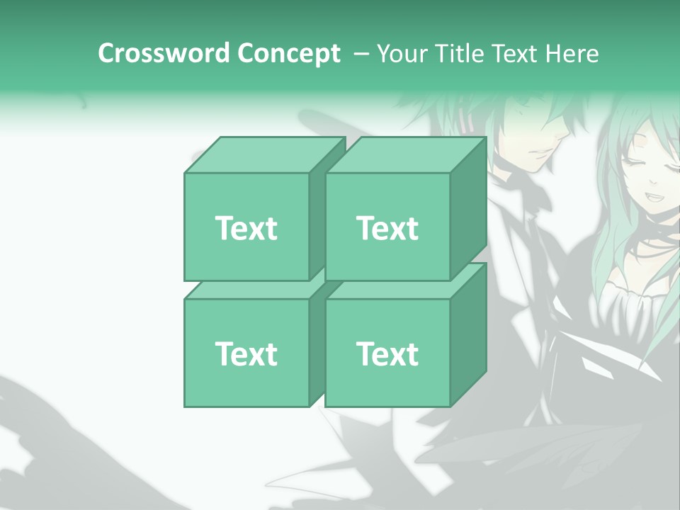 A Couple Of Anime Characters Standing Next To Each Other PowerPoint Template