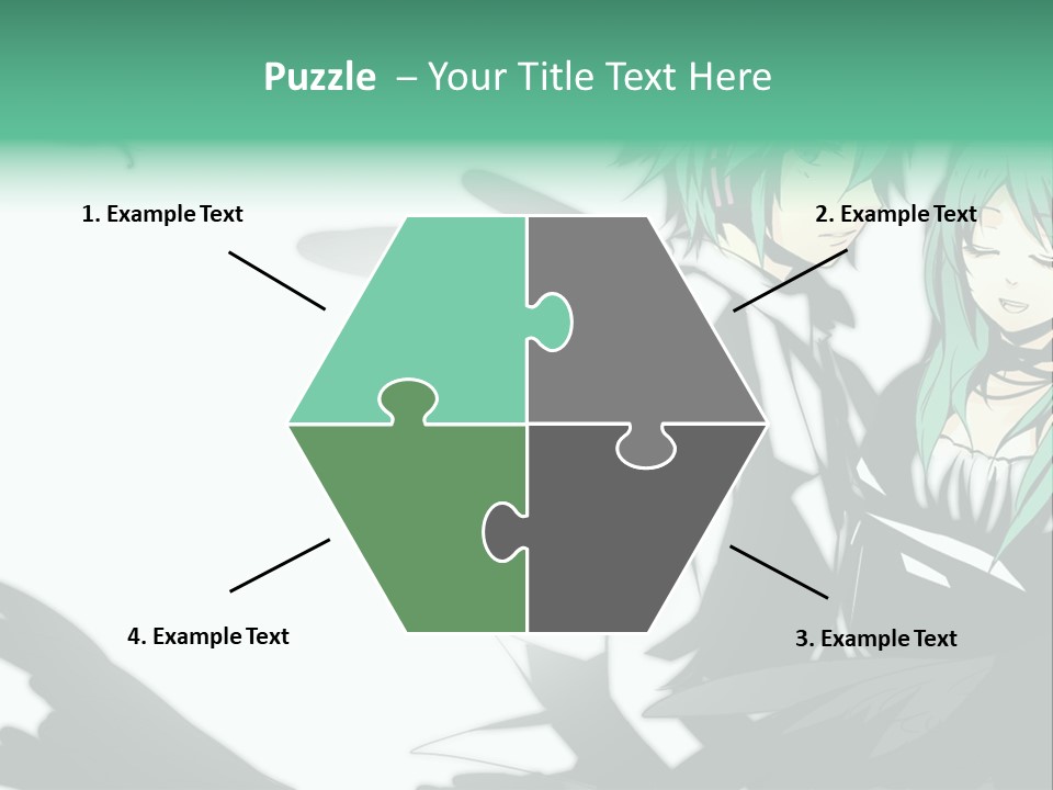 A Couple Of Anime Characters Standing Next To Each Other PowerPoint Template