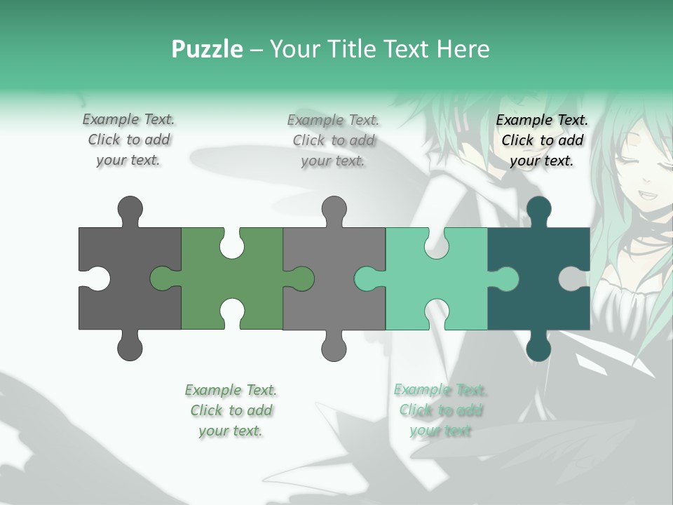 A Couple Of Anime Characters Standing Next To Each Other PowerPoint Template