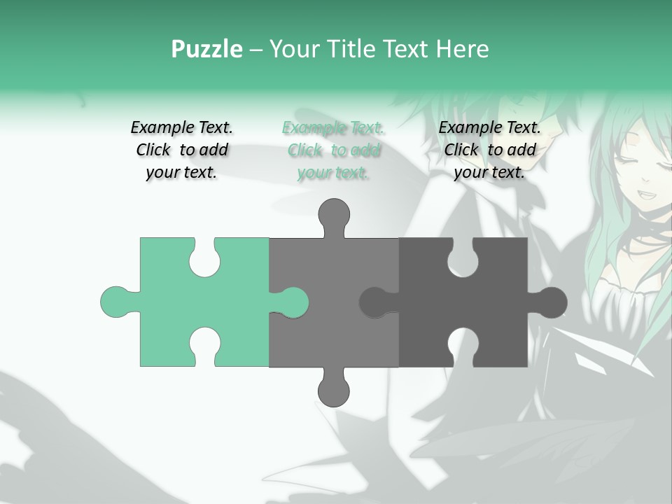 A Couple Of Anime Characters Standing Next To Each Other PowerPoint Template