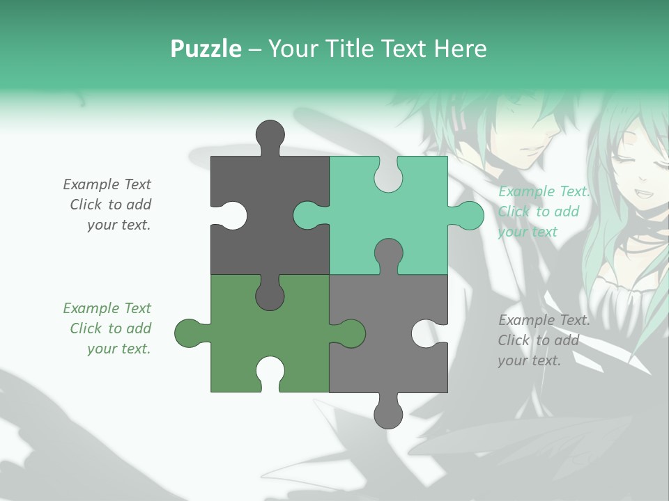 A Couple Of Anime Characters Standing Next To Each Other PowerPoint Template