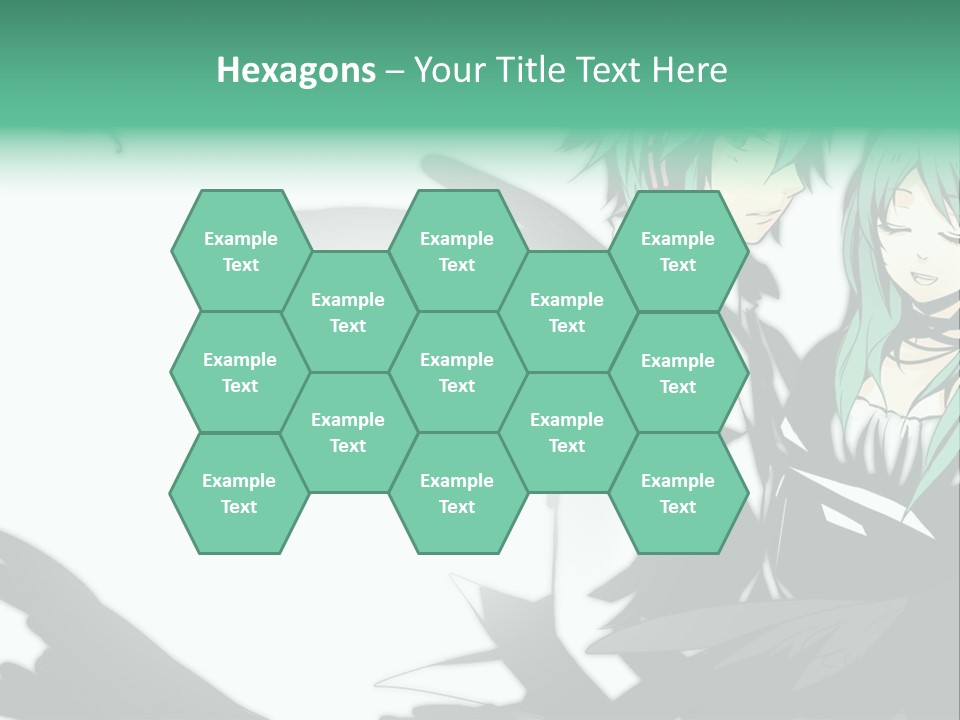 A Couple Of Anime Characters Standing Next To Each Other PowerPoint Template