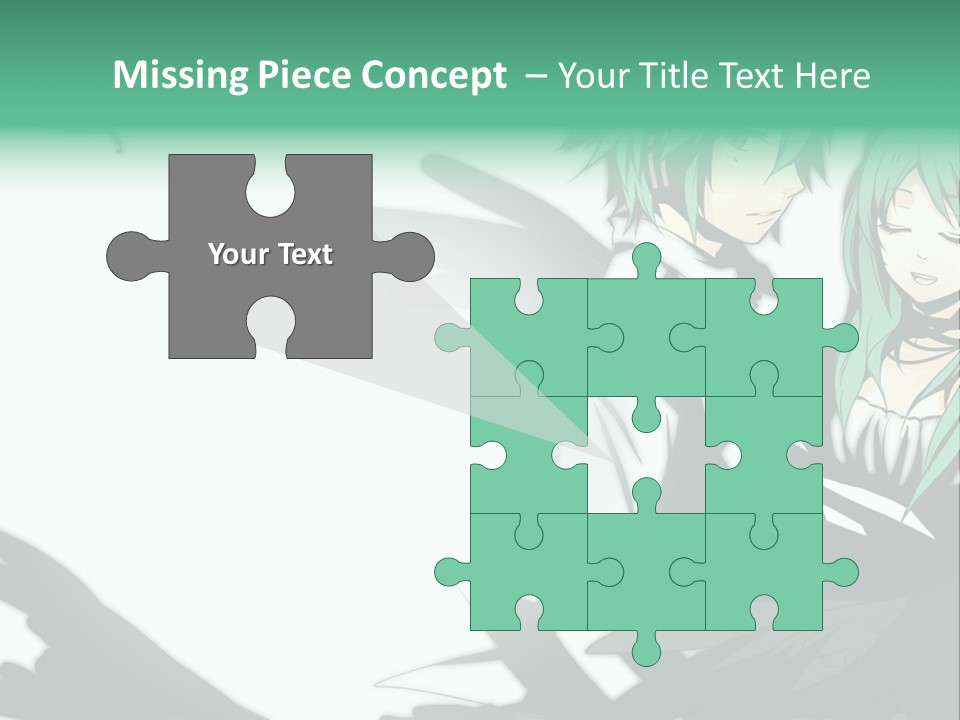 A Couple Of Anime Characters Standing Next To Each Other PowerPoint Template